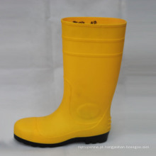 Botas de chuva amarela (superior amarela / sola preta).